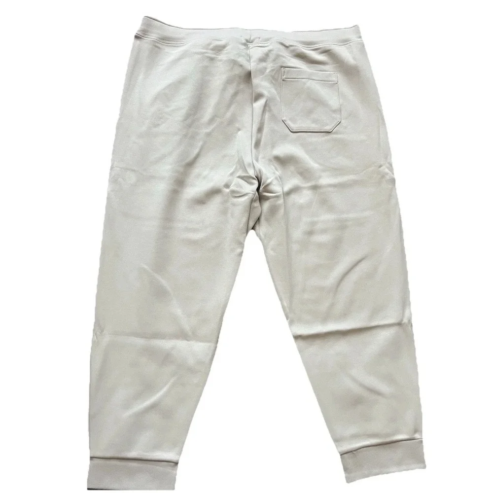 POLO RALPH LAUREN Men's Beige Interlock Cotton Pin-tucked Jogger Pant 3XB NWT‎